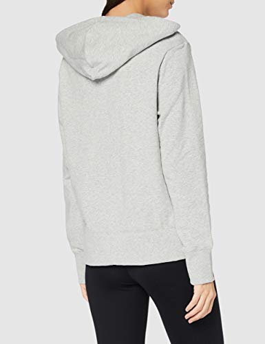 Tommy Hilfiger Full Zip Hoodie Suéter, Calor Gris, L para Mujer