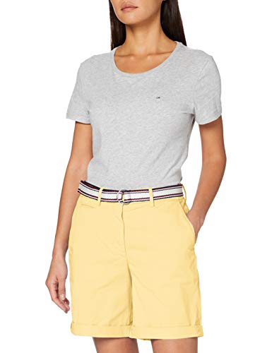 Tommy Hilfiger Gmd Cotton Tencel Slim Bermuda Vaqueros, Amarillo (Sunray Zfb), 38 para Mujer