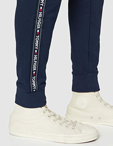 Tommy Hilfiger Repeat Logo Tape Joggers Pantalones Deportivos, Azul (Navy Blazer), Medium para Hombre