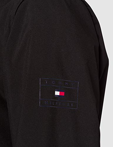 Tommy Hilfiger Stand Collar Jacket Chaqueta, Negro, L para Hombre