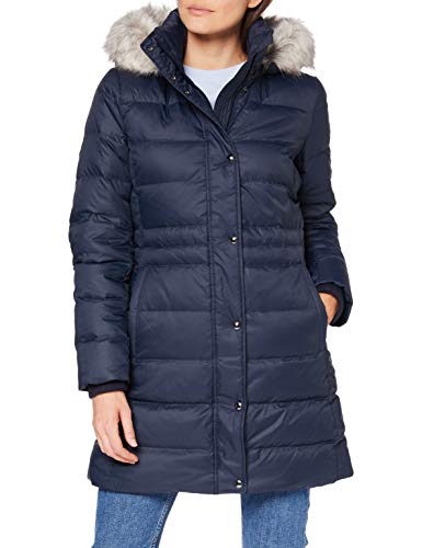 Tommy Hilfiger TH ESS Tyra Down Coat with Fur Chaqueta, Desert Sky, S para Mujer