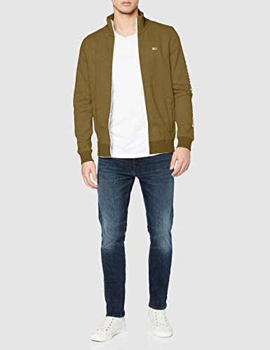 Tommy Jeans Essential Chaqueta de Chándal con Cremallera, Verde (Uniform Olive L8q), Small para Hombre