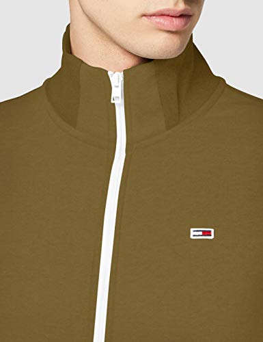 Tommy Jeans Essential Chaqueta de Chándal con Cremallera, Verde (Uniform Olive L8q), Small para Hombre