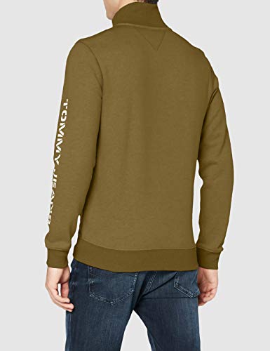 Tommy Jeans Essential Chaqueta de Chándal con Cremallera, Verde (Uniform Olive L8q), Small para Hombre