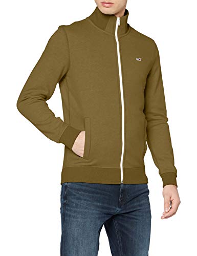 Tommy Jeans Essential Chaqueta de Chándal con Cremallera, Verde (Uniform Olive L8q), Small para Hombre