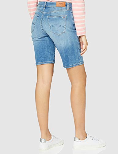 Tommy Jeans Mid Rise Denim Bermuda Vctl Short, Azul (Victoria Lt Bl Str 1aa), W25 para Mujer