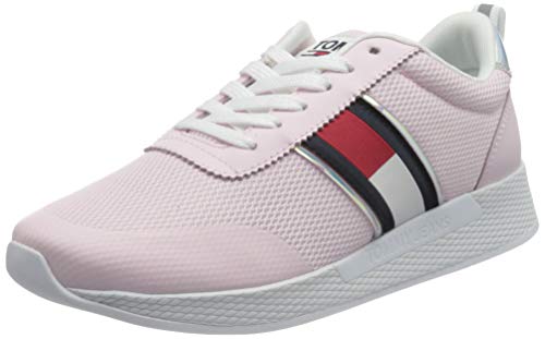 Tommy Jeans Technical Flexi Sneaker, TÉCNICA Mujer, Rosa Claro, 38 EU