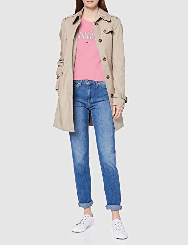Tommy Jeans Tjw Tommy Script tee Camiseta de Manga Corta, Rosa (Pink Daisy TOU), M para Mujer