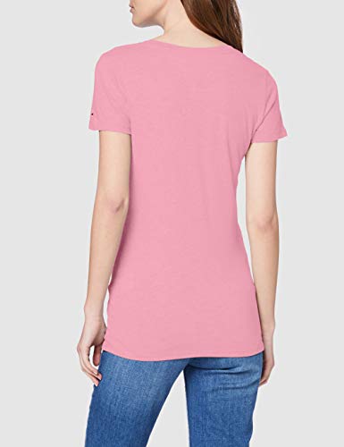 Tommy Jeans Tjw Tommy Script tee Camiseta de Manga Corta, Rosa (Pink Daisy TOU), M para Mujer