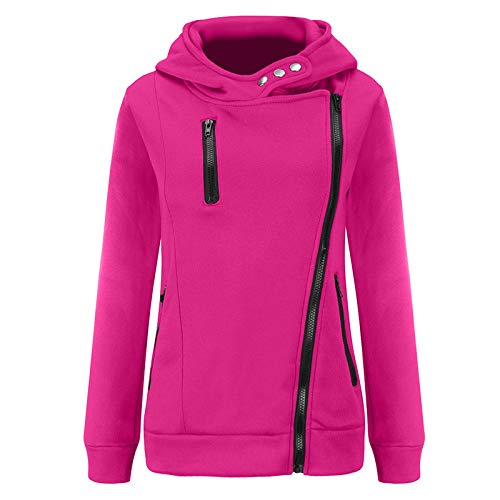 TOPKUAL Sudadera con Capucha para Mujer Suelta Tallas Grandes Mujeres Patchwork Chaqueta con Cremallera De Lana Caliente Abrigo De AlgodóN Casual Outwear Sudadera Deportiva