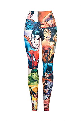TOPMODA Malla Mujer Superheroes de Lycra (S)
