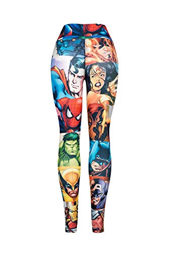 TOPMODA Malla Mujer Superheroes de Lycra (S)
