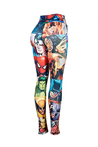 TOPMODA Malla Mujer Superheroes de Lycra (S)