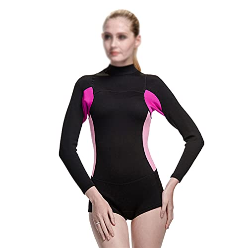 Traje De Baño Traje De Baño De Neopreno De 2 Mm para Mujer, Traje De Neopreno para Surf, Snorkel, Traje De Baño para Hacer Surf, Nadar, Deportes Acuáticos (Color : Black, Size : XL)