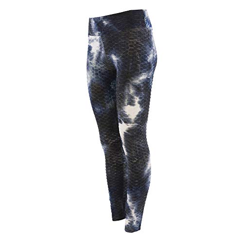 Trendcool Mallas Deportivas Mujer. Leggins Deportivos Mujer para Running, Padel, Yoga y Ejercicio. Mallas Deporte Mujer. Desteñido Azul Marino (M7, L/XL)