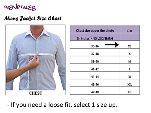 Trendtales Chaqueta de cuero para hombre, piel de cordero, Negro TTKL738 XL