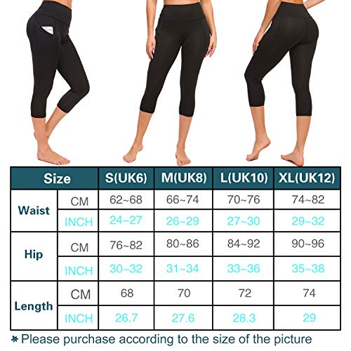 TUPARKA Mallas Pantalones Deportivos Leggings Mujer con bolsillos, Running Fitness cintura alta Medias Pantalones de yoga elásticos Control de barriga Gimnasio Deportes para mujeres