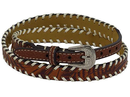 Twister Hats - Burdú de piel sintética para sombrero con cordones de 57 a 67 cm, color marrón