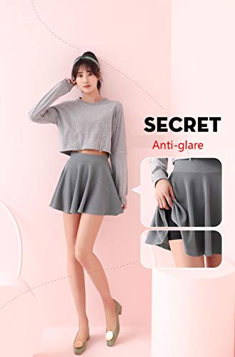 UKKD Falda Tenis Mujer Primavera Y Otoño Verano Transpirable Falda Corta Anti-Vacía Golf Tenis Deportes De Golf Culottes Slim Fashion Outdoor Sports Falda Plisada-Bubble Skirt Gray,L