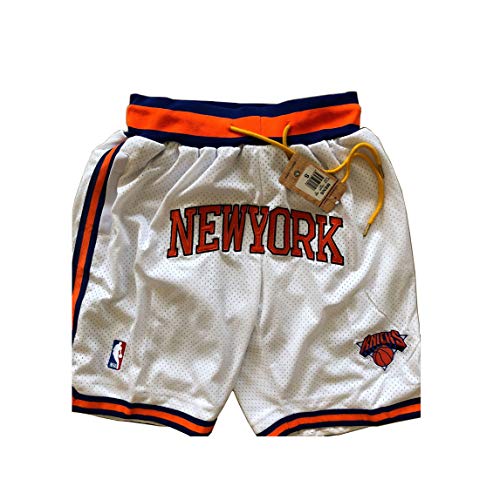 ULIIM Basketball Knicks Pantalón Corto para Hombre Mesh Retro New York Knicks Swingman Pantalones Deportivos para M-XXL