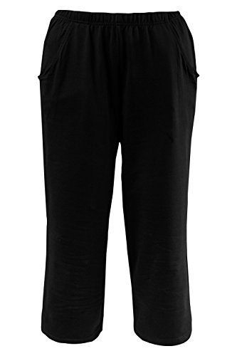 Ulla Popken 7/8- Hose, Pantalones Mujer, Negro (Schwarz 10), W50/52