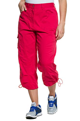 Ulla Popken Hose, 7/8, Pantalones Para Mujer, Rojo (Dunkelrot 50), 46