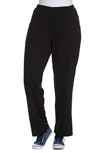 Ulla Popken Jogginghose, Pantalones para Mujer, Negro (Schwarz 10), 50/52 EU