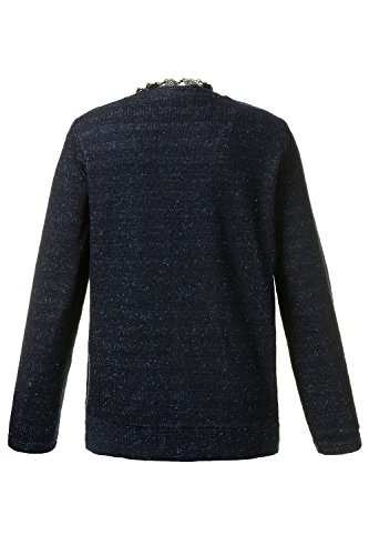 Ulla Popken Trachtenstrickjacke Mit Streifen, Chaqueta Austriaca para Mujer, Azul (Hellblau 73), 44