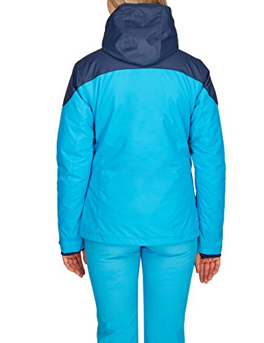 Ultrasport Advanced Chaqueta 3 en 1, Todo Tipo de Clima All Season para Actividades al Aire Libre, esquí/Snowboard, Ocio, Impermeable al Agua y al Viento, Transpirable, Mujer, Turquesa/Azul Marino, M