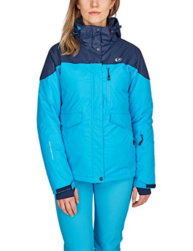 Ultrasport Advanced Chaqueta 3 en 1, Todo Tipo de Clima All Season para Actividades al Aire Libre, esquí/Snowboard, Ocio, Impermeable al Agua y al Viento, Transpirable, Mujer, Turquesa/Azul Marino, M