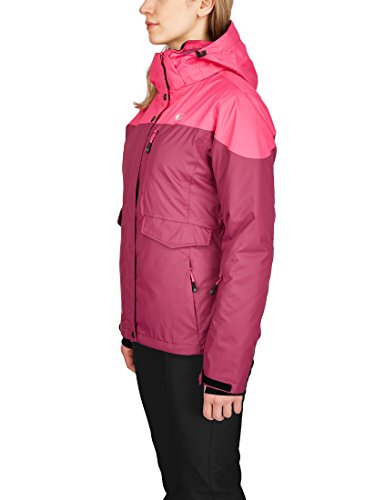 Ultrasport Advanced Chaqueta 3 en 1, Todo Tipo de Clima All Season para Actividades al Aire Libre, esquí/Snowboard, Ocio, Impermeable al Agua y al Viento, Transpirable, Mujer, Baya/Rosado, XL