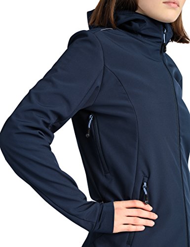 Ultrasport Advanced Chaqueta softshell para mujer Tina, chaqueta funcional moderna, chaqueta outdoor, Azul Marino/Azul Claro, XS