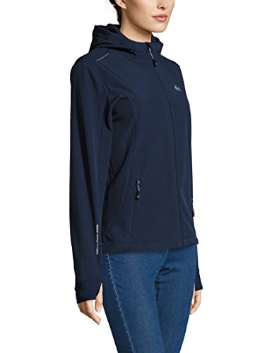 Ultrasport Advanced Chaqueta softshell para mujer Tina, chaqueta funcional moderna, chaqueta outdoor, Azul Marino/Azul Claro, XS