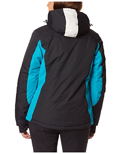 Ultrasport Chaqueta Deportiva para Mujer Kitzbühel - Chaqueta Softshell para Mujer Acolchada e Impermeable con Tela Ultraflow 10.000, Azul / Blanco / Negro L