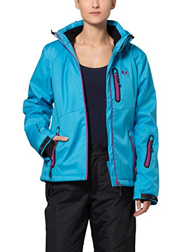 Ultrasport Jacket Serfaus Chaqueta Softshell Alpina-Outdoor, Mujer, Azul/Morado, XS