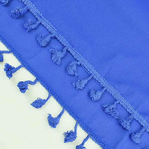 UMIPUBO Mujer Ropa de Baño Suelto Vestido de Playa Borla Verano Camisolas y Pareos Transparente Bikini Cover up (Azul Oscuro)