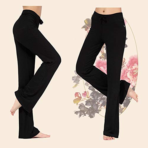 UMIPUBO Pantalones De Yoga para Mujer con Bolsillos Alta Cintura Elásticos Cordón De Pierna Ancha Salón Recto Suelto Pantalones De Entrenamiento De Entrenamiento Pantalones De Chándal Casuales