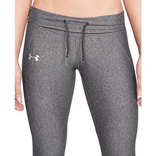 Under Armour Fly Fast Crop Capri para Mujer, Mujer, Pantalones Pirata, 1317290-020, Gris (Jaspeado Claro/Reflectante), Small