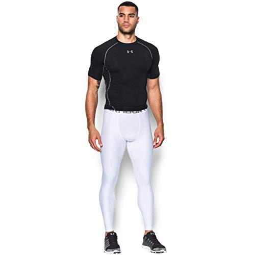 Under Armour Heatgear 2.0 Leggings, Hombre, Blanco (White/Graphite (100), L