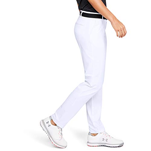 Under Armour Links Pant Pantalón de Golf, Mujer, Blanco (White/Mod Gray/White 100), 8