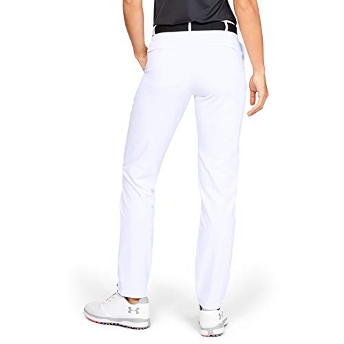 Under Armour Links Pant Pantalón de Golf, Mujer, Blanco (White/Mod Gray/White 100), 8