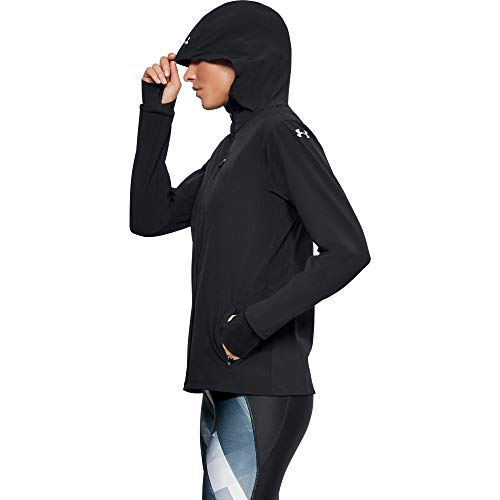 Under Armour Outrun Chaqueta, Mujer, Negro, XS
