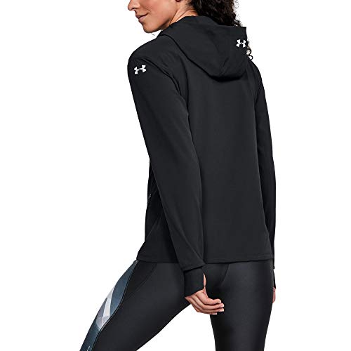 Under Armour Outrun Chaqueta, Mujer, Negro, XS