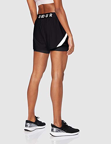 Under Armour Play Up 2-In-1 Corto, Mujer, Negro, XL