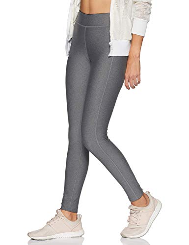 Under Armour UA Heatgear Leggings, Mujer, (Charcoal Light Heather/Charcoal Light Heather/Metallic Silver (019), L