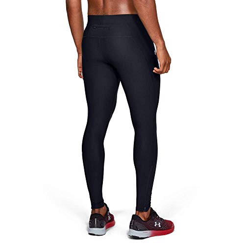 Under Armour UA Qualifier Heatgear Tight Leggings, Hombre, Negro (Black/Black/Reflective 001), L