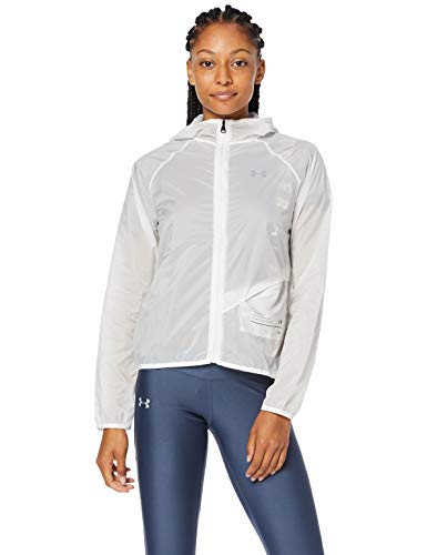 Under Armour UA Qualifier Storm Packable Jacket Chaqueta, Mujer, Blanco (Onyx White/Black/Reflective 112), XL