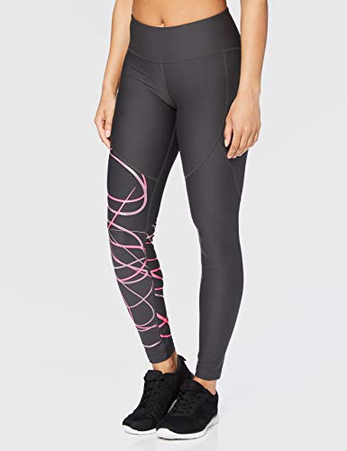 Under Armour UA Vanish Legging Graphic Leggings, Mujer, Gris (Jet Gray/Purple Prime/Tonal 010), S