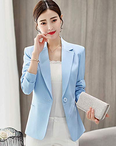Uni-Wert Blazer Mujer Chaqueta de Traje Slim Fit Elegante Casual Oficina Negocios Outwear Solapa Manga Larga Chaqueta de Traje para Mujer