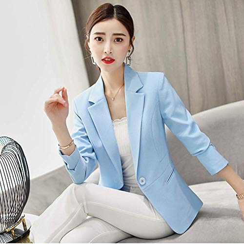 Uni-Wert Blazer Mujer Chaqueta de Traje Slim Fit Elegante Casual Oficina Negocios Outwear Solapa Manga Larga Chaqueta de Traje para Mujer